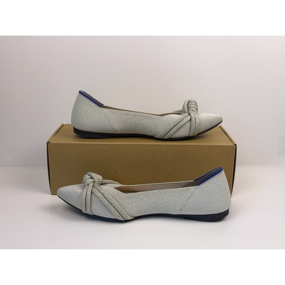 Rothy's The Knot Point II Women's Size 9.5 Diamond Metallic 185-001 - Picture 2 of 6
